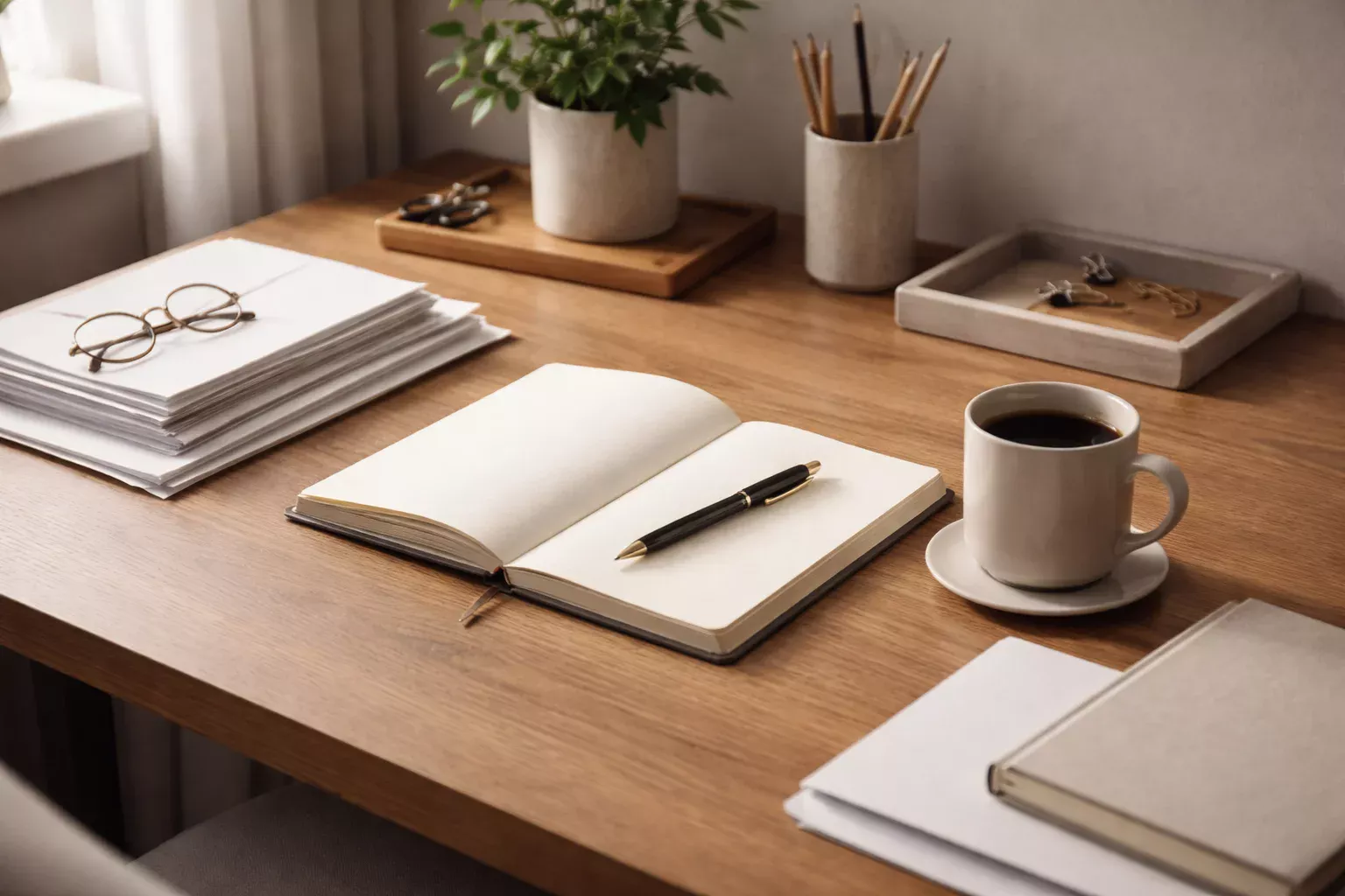 Organized desk setup with betting records and a cup of coffee suggesting disciplined approach