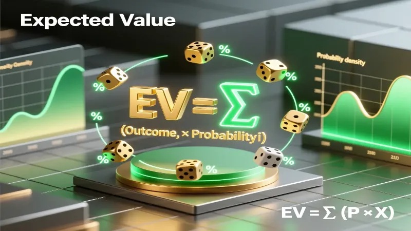Expected value calculation formula visualization for sports betting