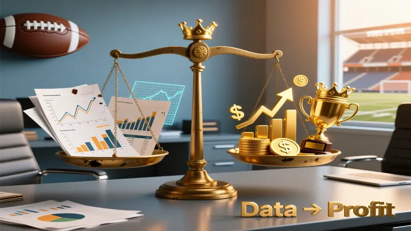 Converting statistical analysis into betting profit conceptual visualization